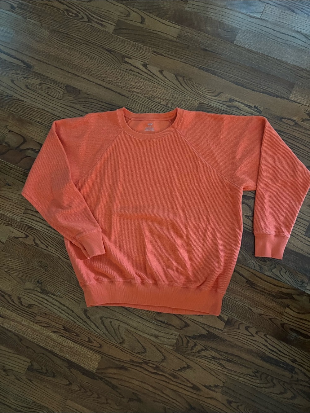 aerie Women's Lightweight Crewneck Sweatshirt in Coral Orange